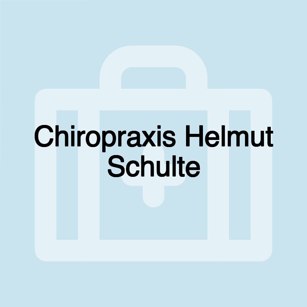 Chiropraxis Helmut Schulte