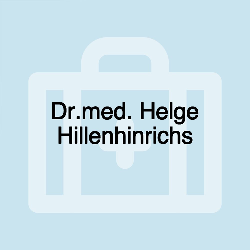 Dr.med. Helge Hillenhinrichs