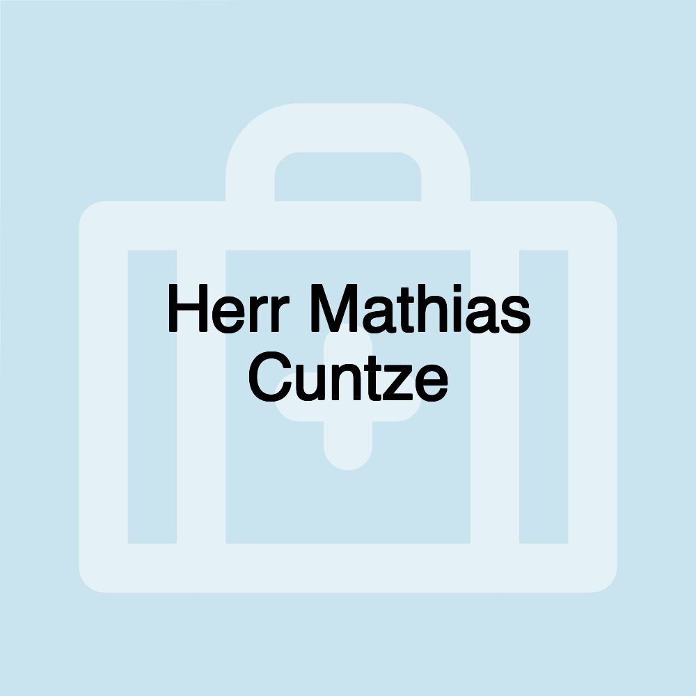 Herr Mathias Cuntze