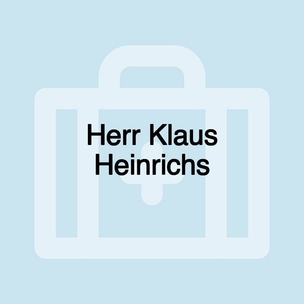 Herr Klaus Heinrichs