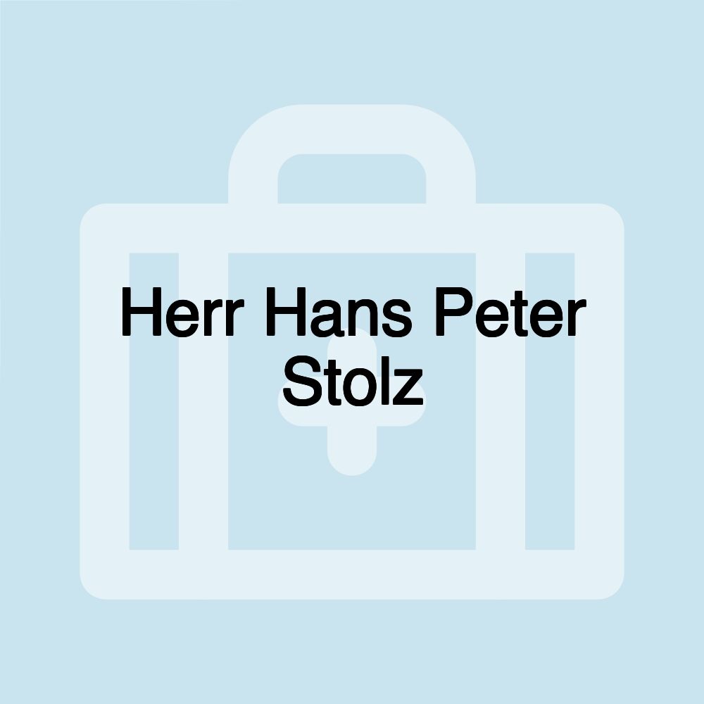 Herr Hans Peter Stolz