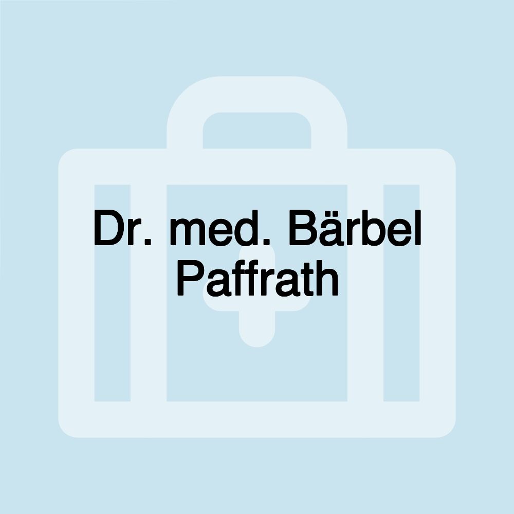 Dr. med. Bärbel Paffrath