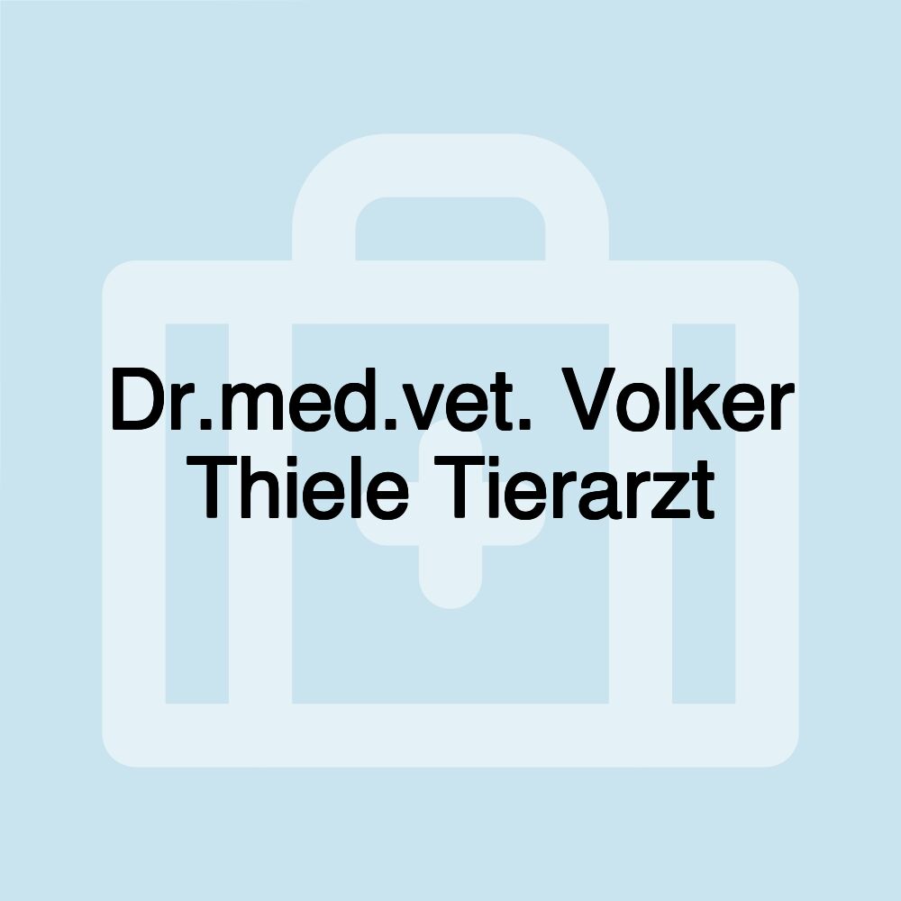 Dr.med.vet. Volker Thiele Tierarzt