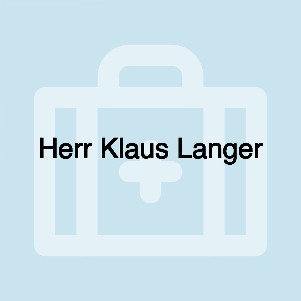 Herr Klaus Langer