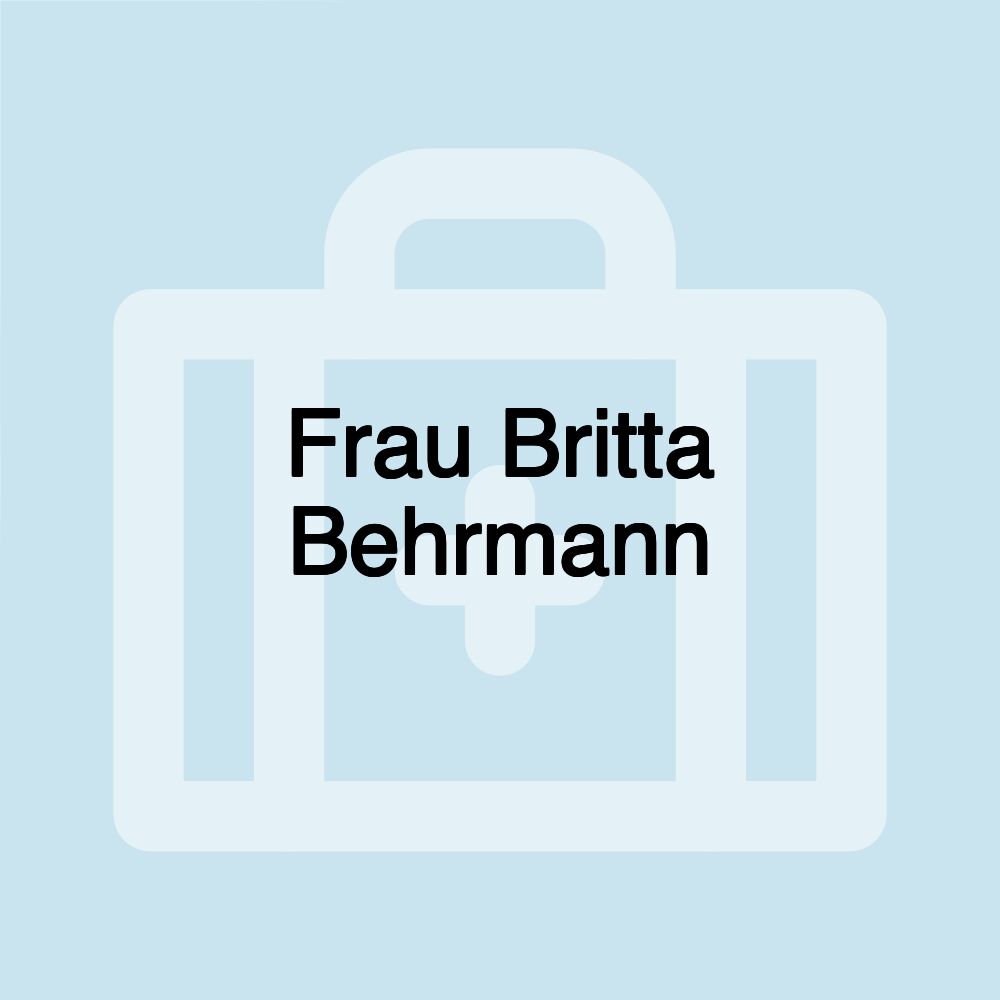 Frau Britta Behrmann