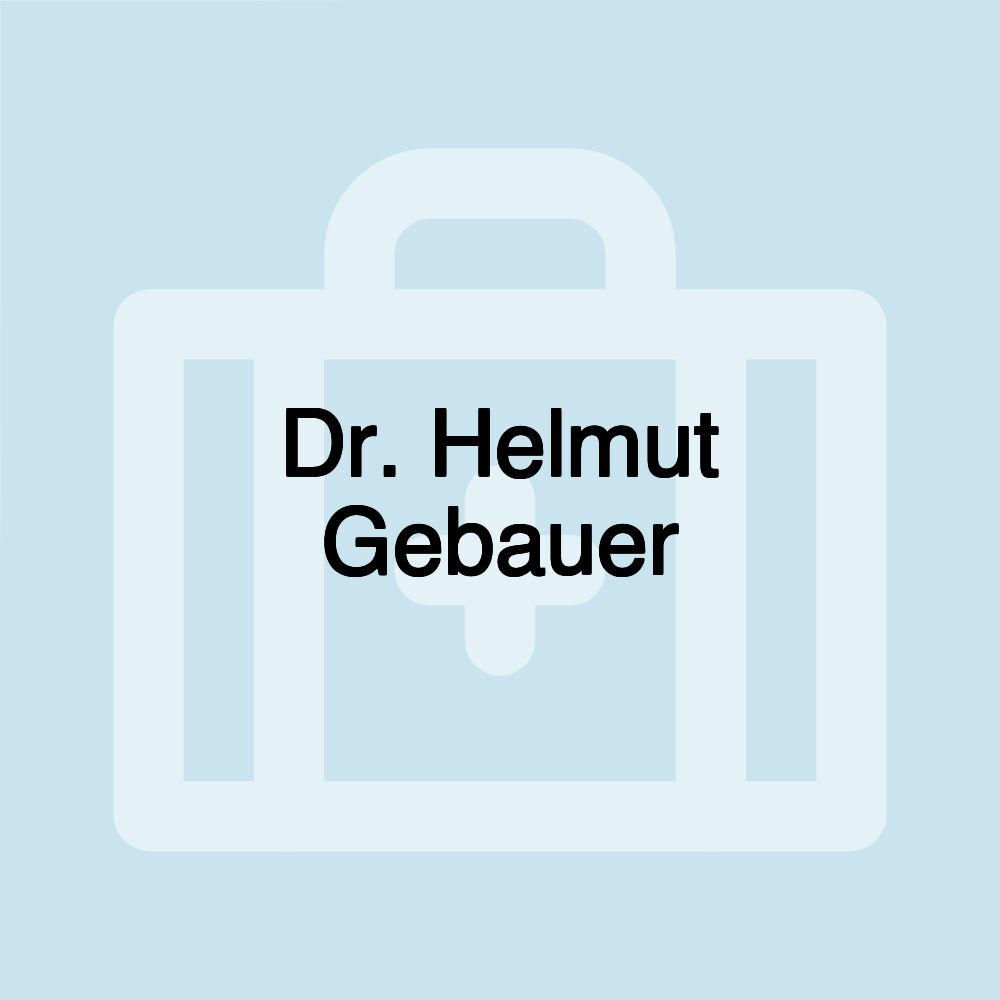 Dr. Helmut Gebauer