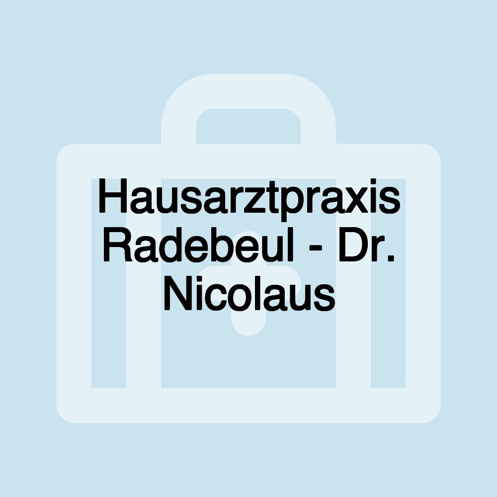 Hausarztpraxis Radebeul - Dr. Nicolaus