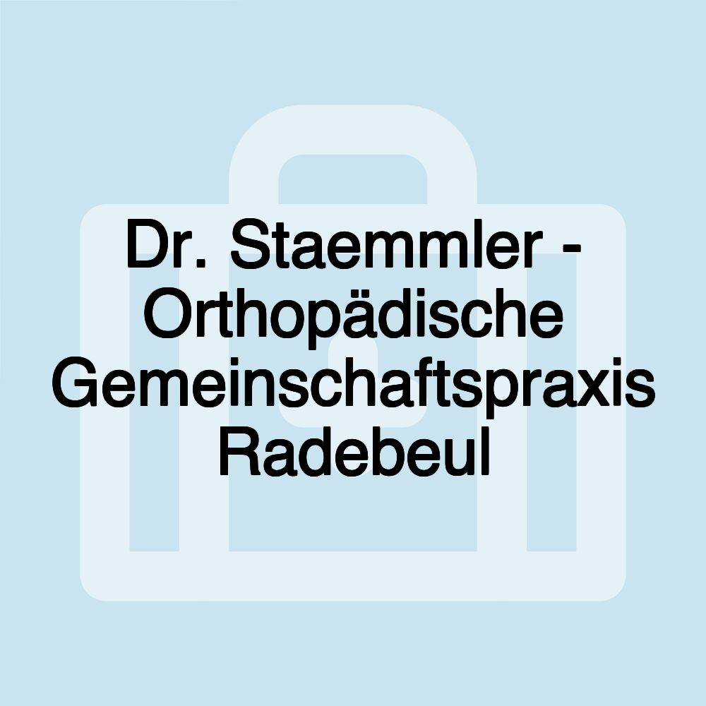 Dr. Staemmler - Orthopädische Gemeinschaftspraxis Radebeul