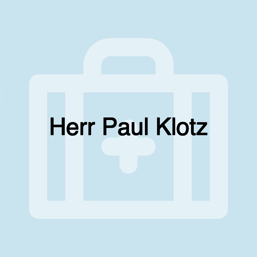 Herr Paul Klotz