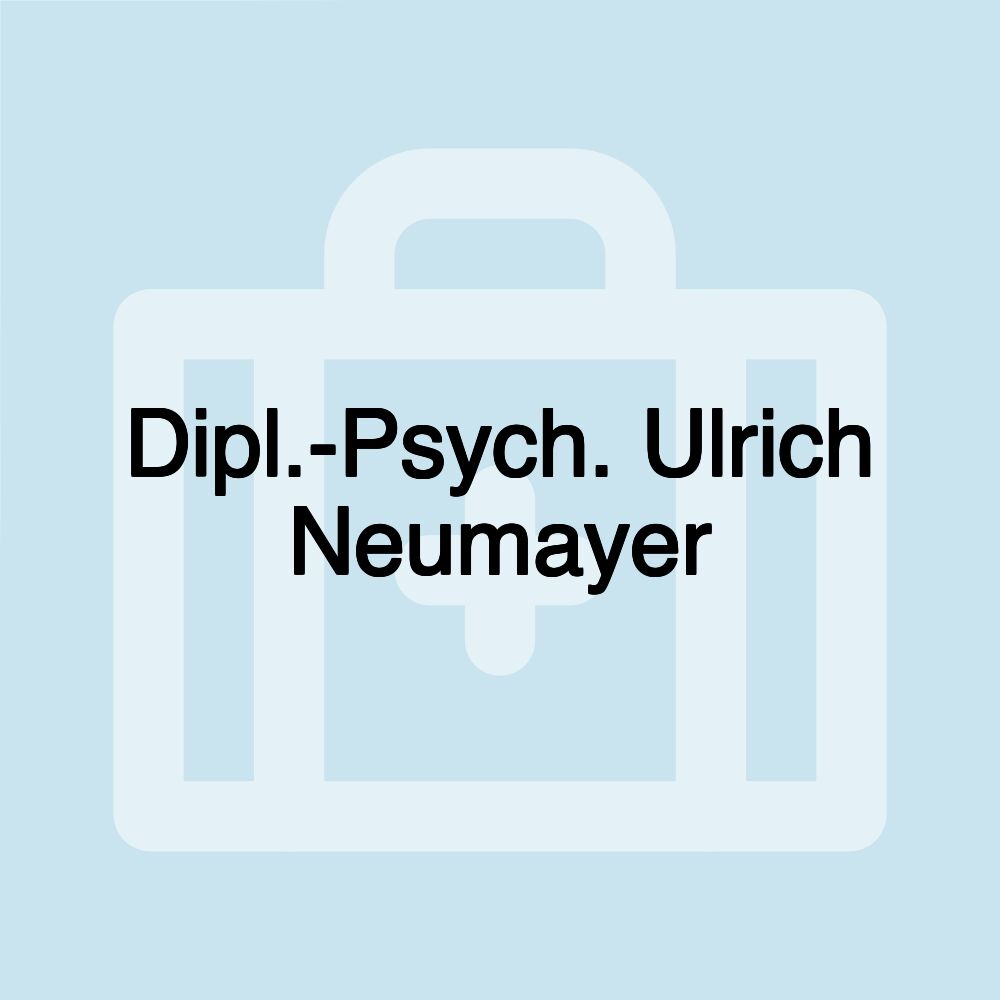 Dipl.-Psych. Ulrich Neumayer