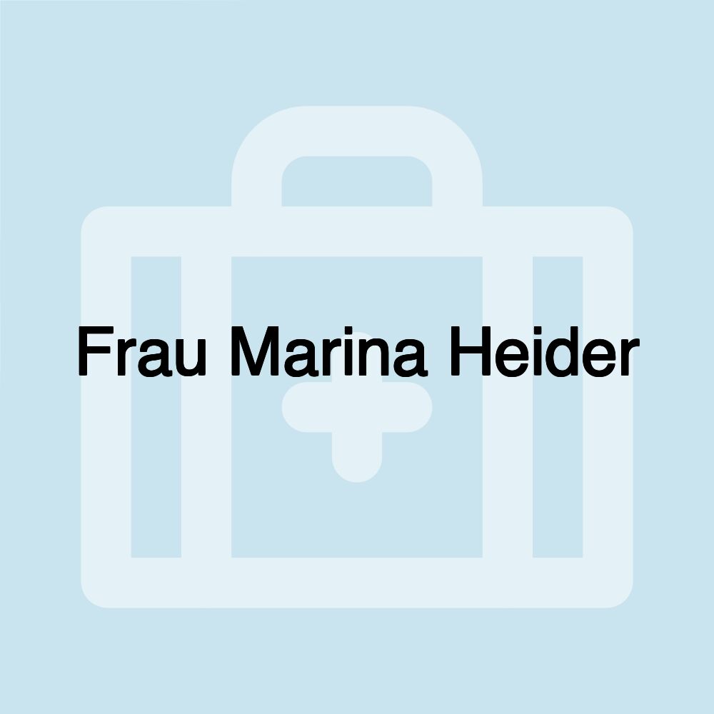 Frau Marina Heider