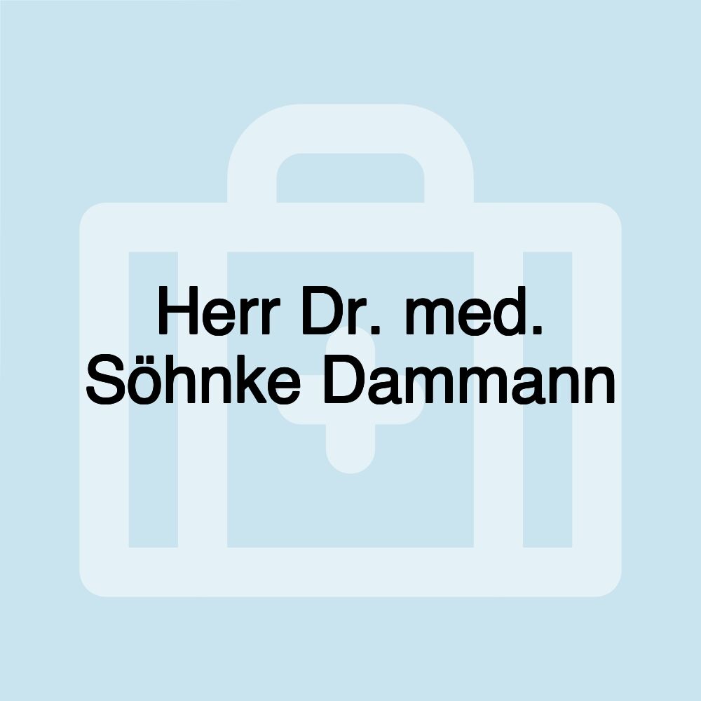 Herr Dr. med. Söhnke Dammann