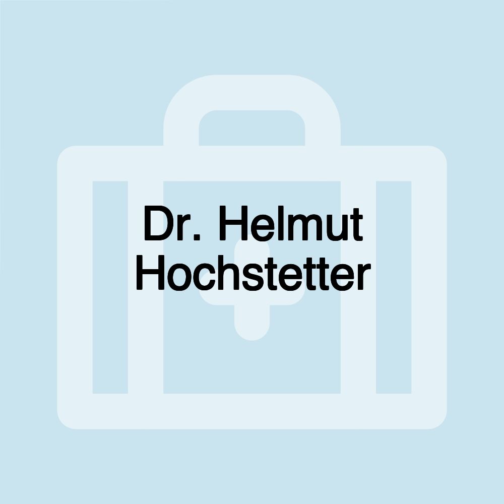 Dr. Helmut Hochstetter