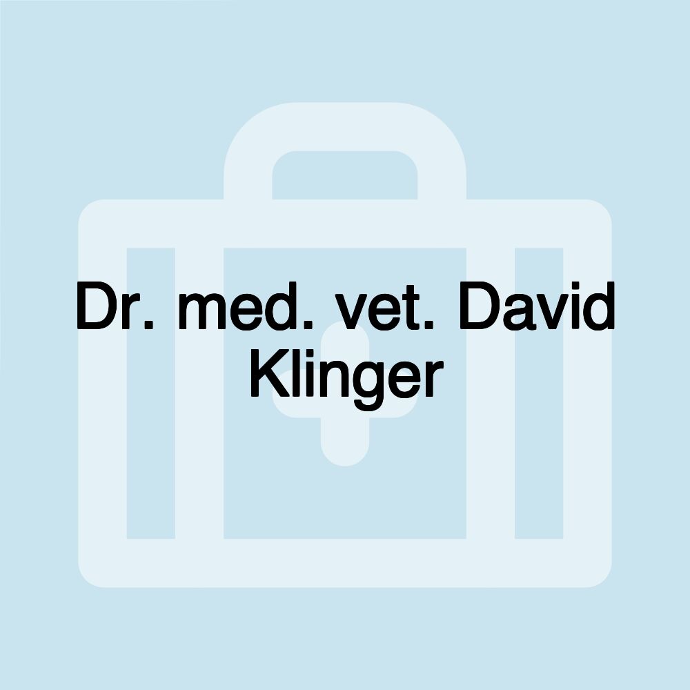 Dr. med. vet. David Klinger