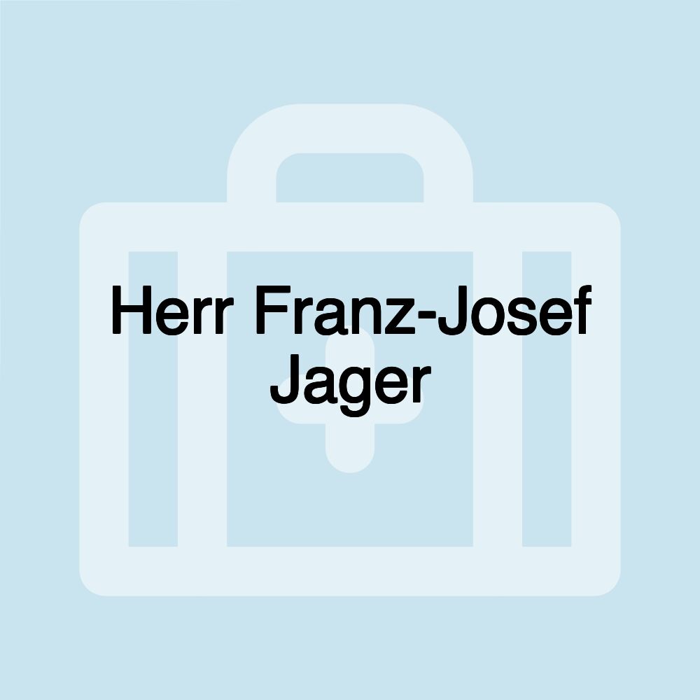 Herr Franz-Josef Jager