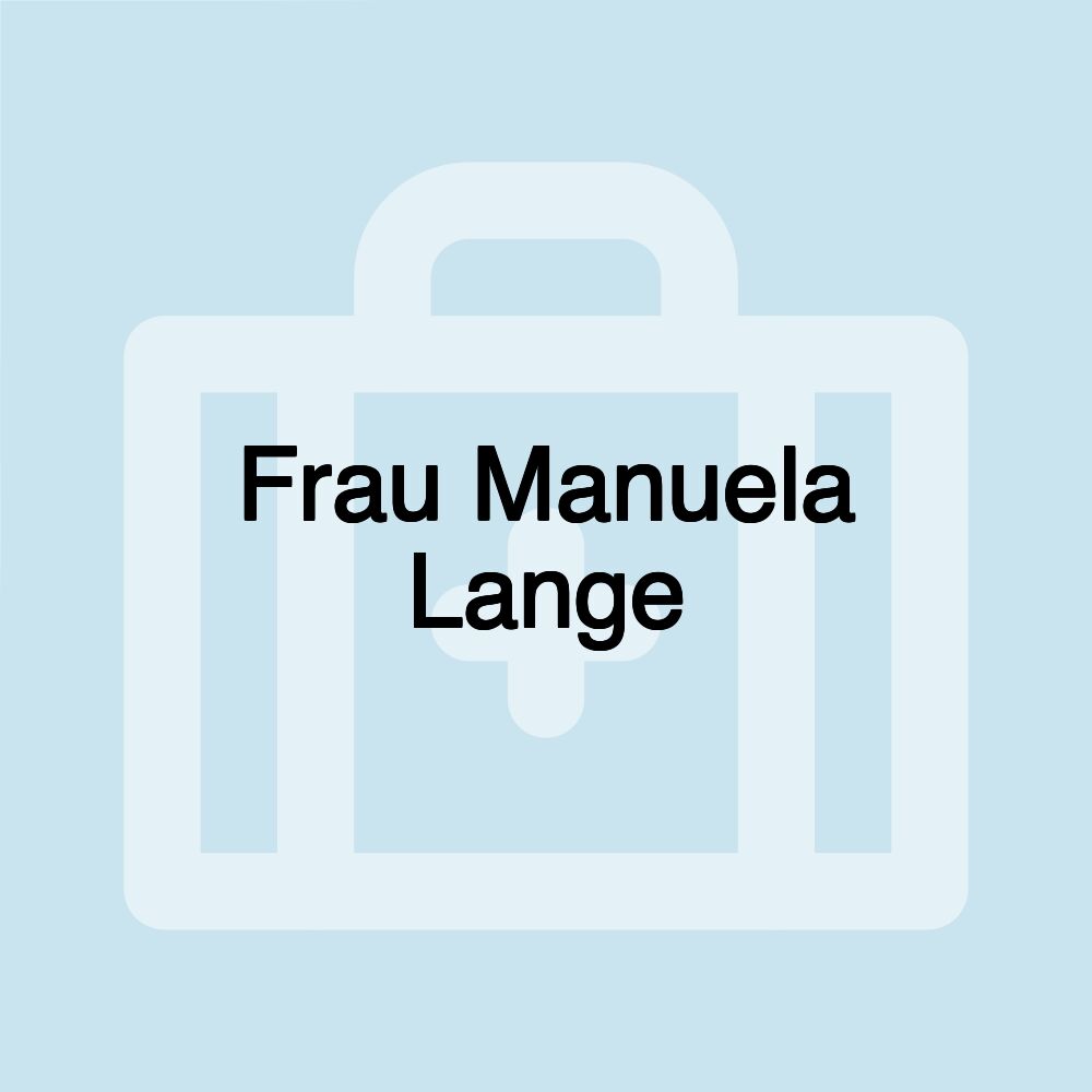 Frau Manuela Lange