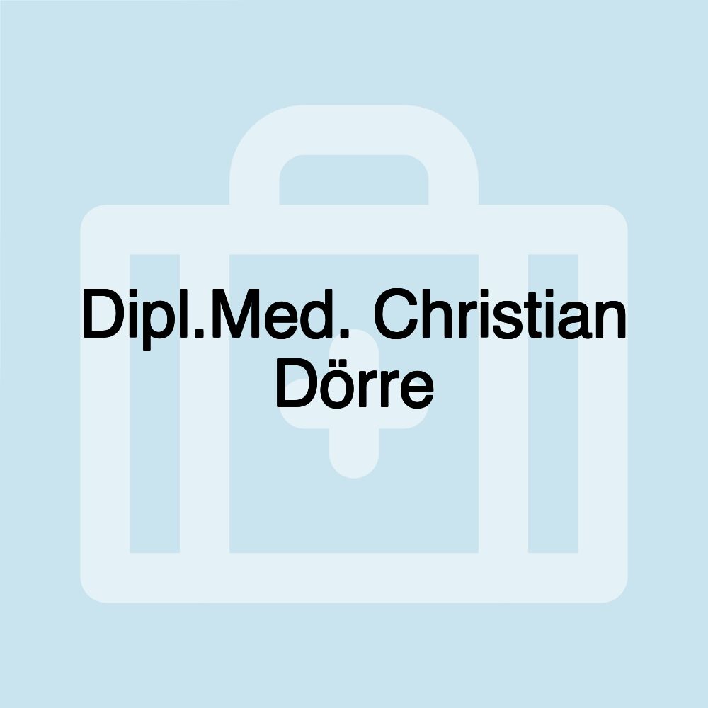 Dipl.Med. Christian Dörre