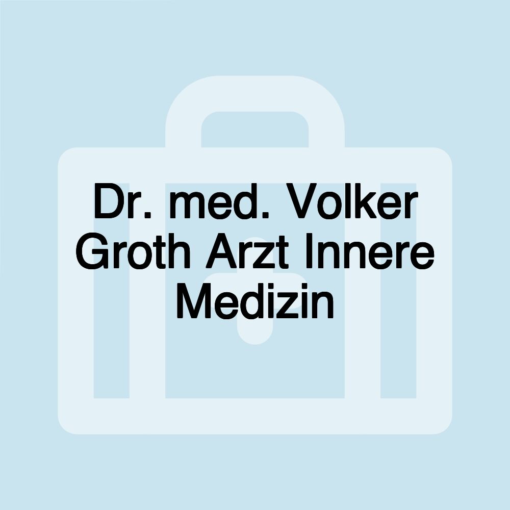 Dr. med. Volker Groth Arzt Innere Medizin