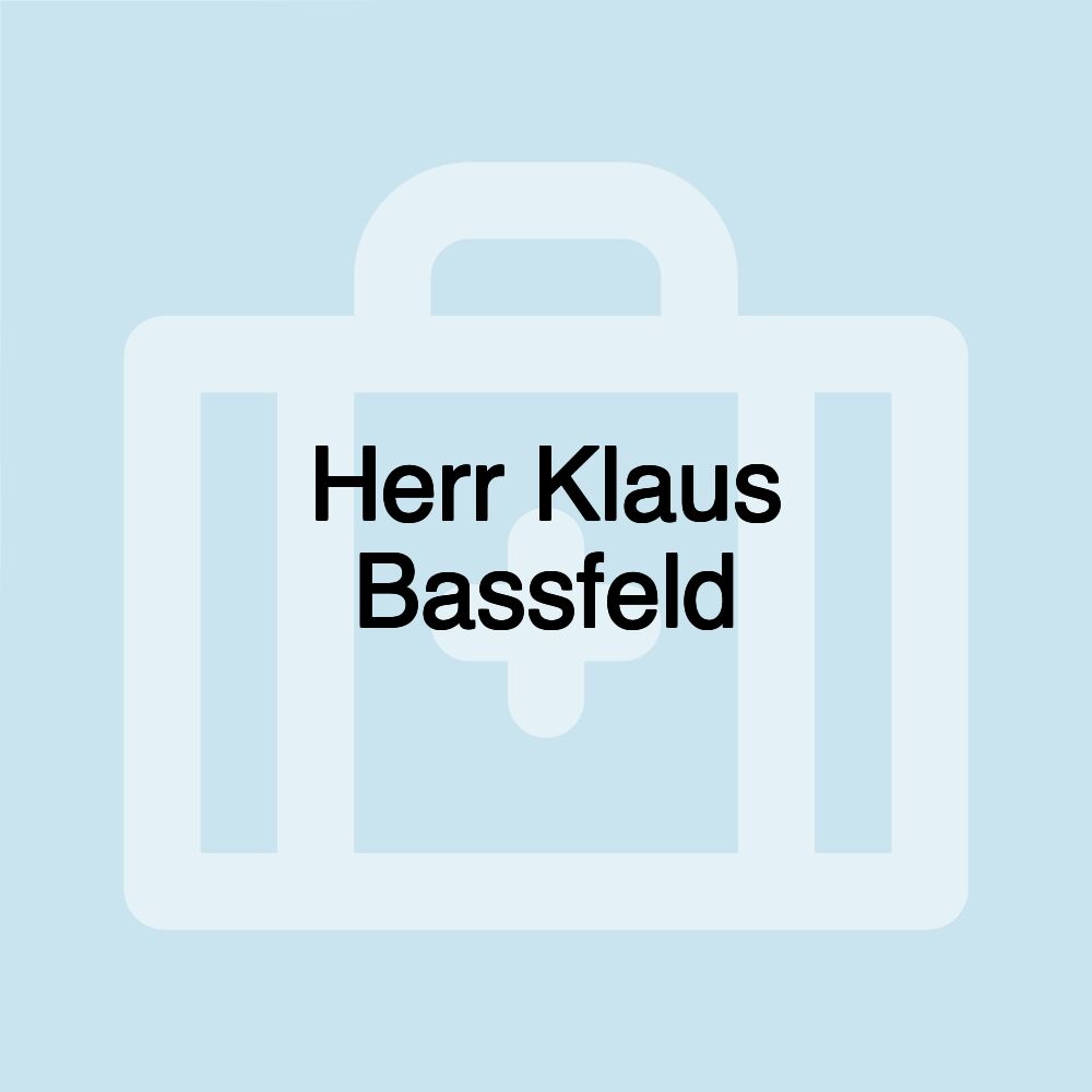 Herr Klaus Bassfeld