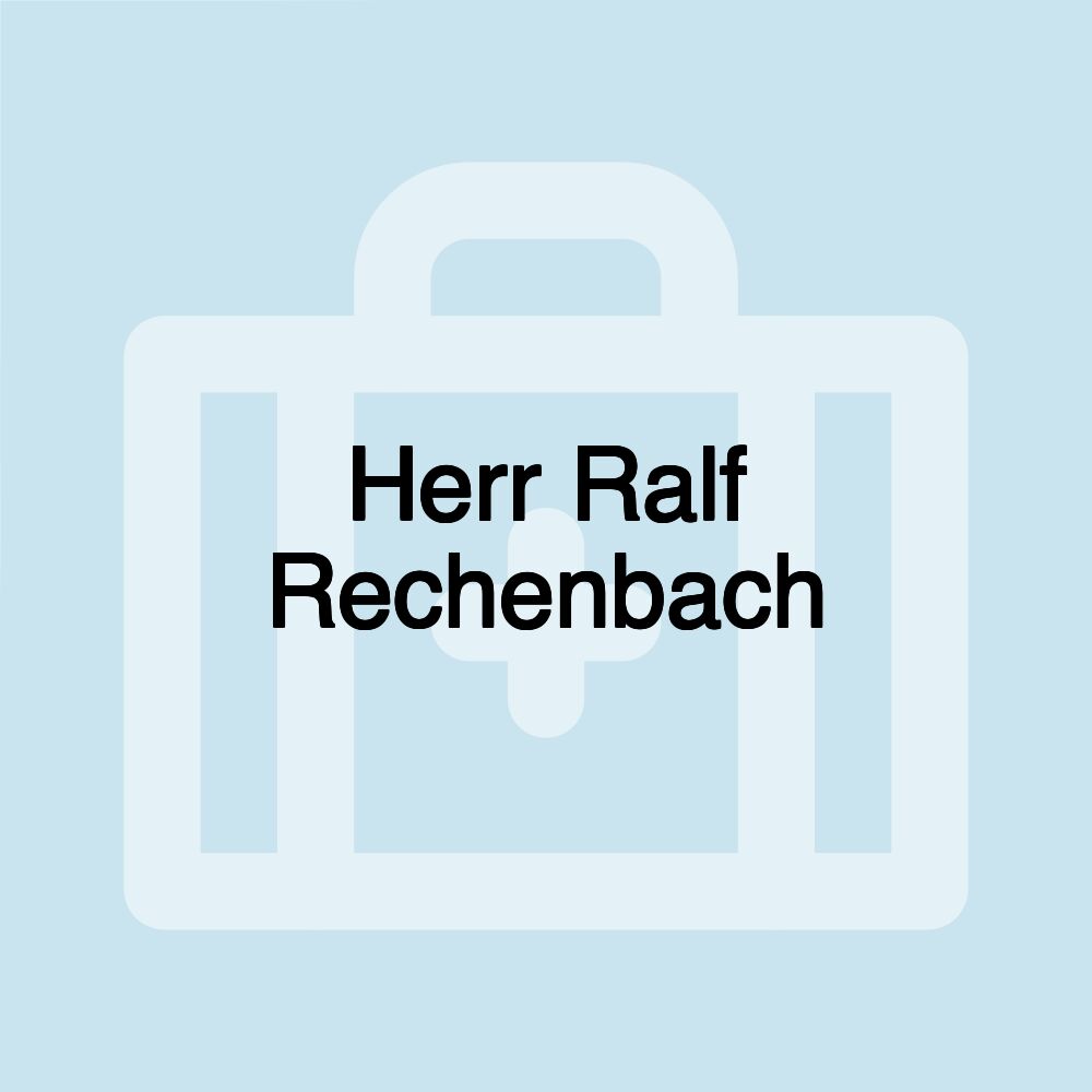 Herr Ralf Rechenbach