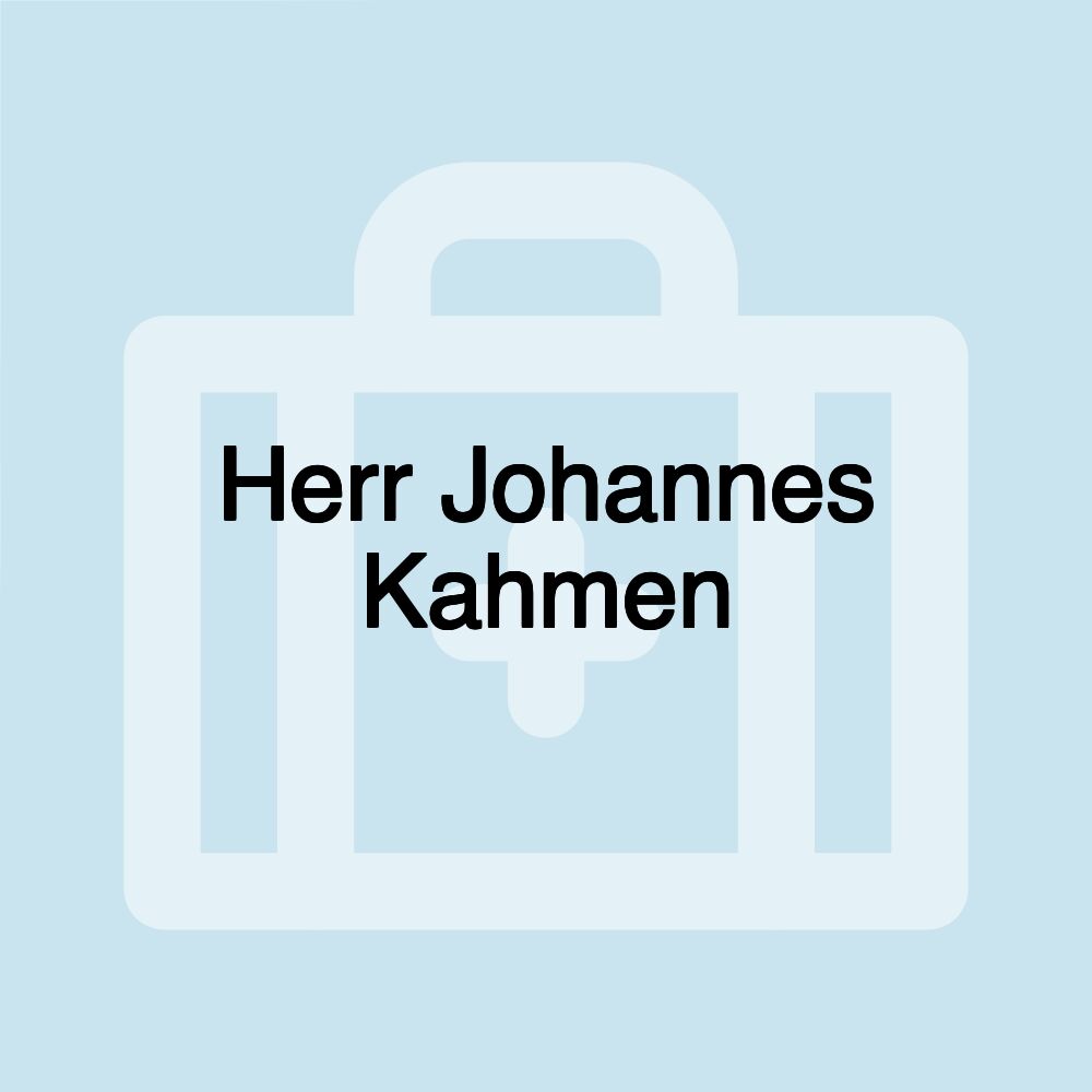 Herr Johannes Kahmen