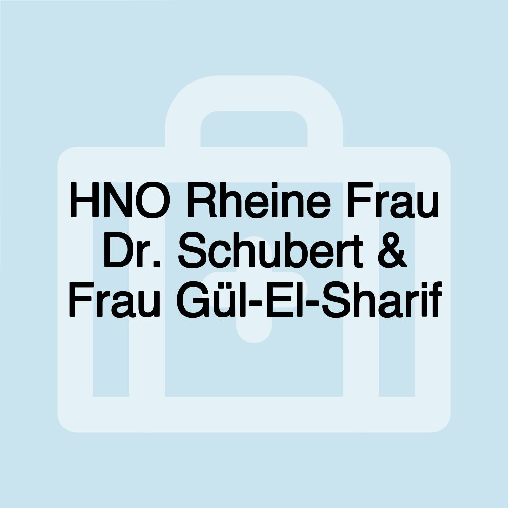 HNO Rheine Frau Dr. Schubert & Frau Gül-El-Sharif