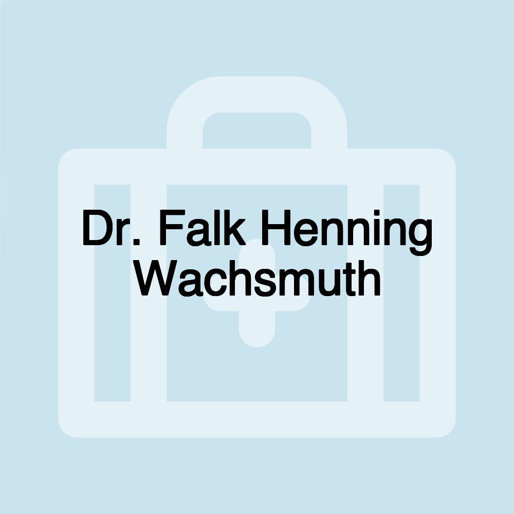 Dr. Falk Henning Wachsmuth