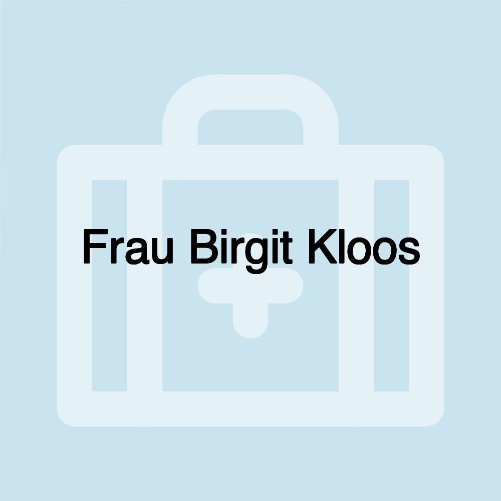 Frau Birgit Kloos