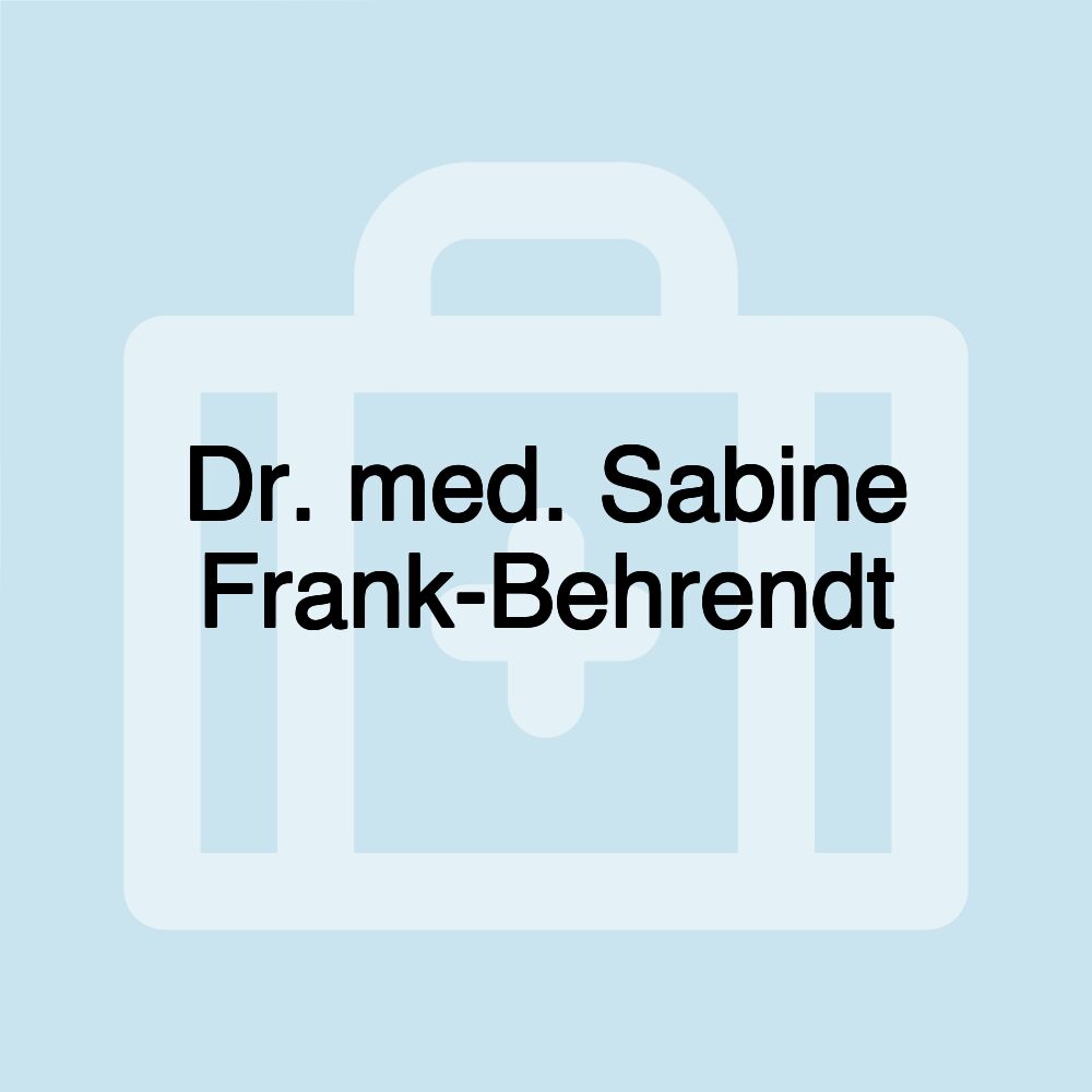 Dr. med. Sabine Frank-Behrendt