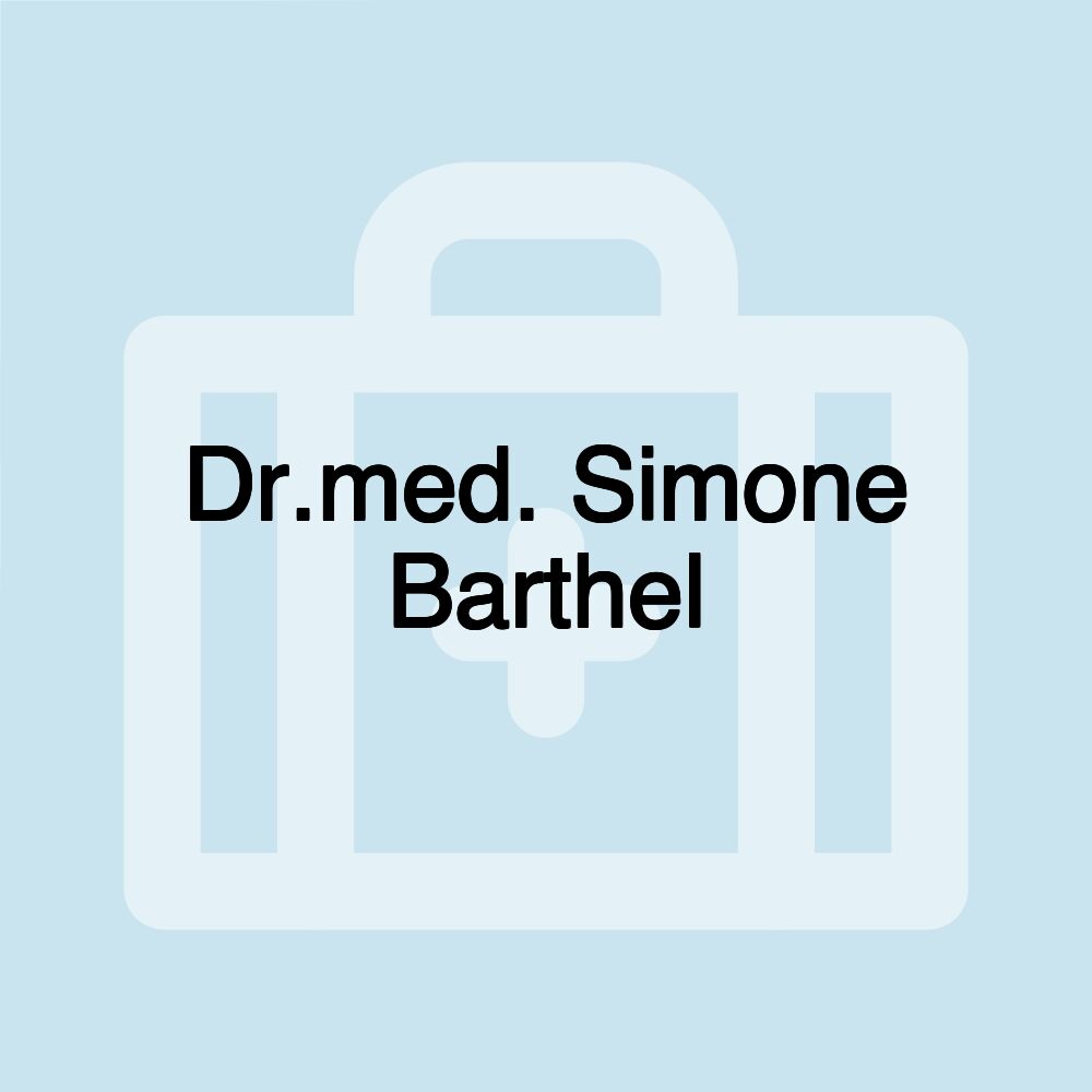 Dr.med. Simone Barthel