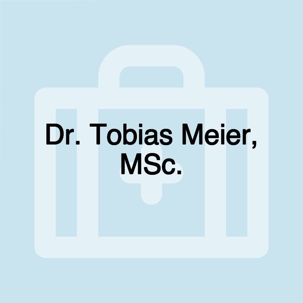 Dr. Tobias Meier, MSc.