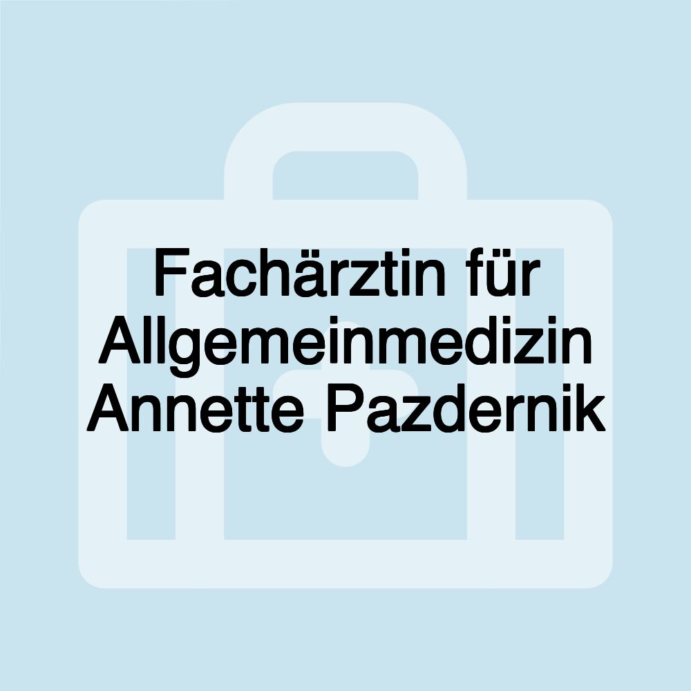 Fachärztin für Allgemeinmedizin Annette Pazdernik