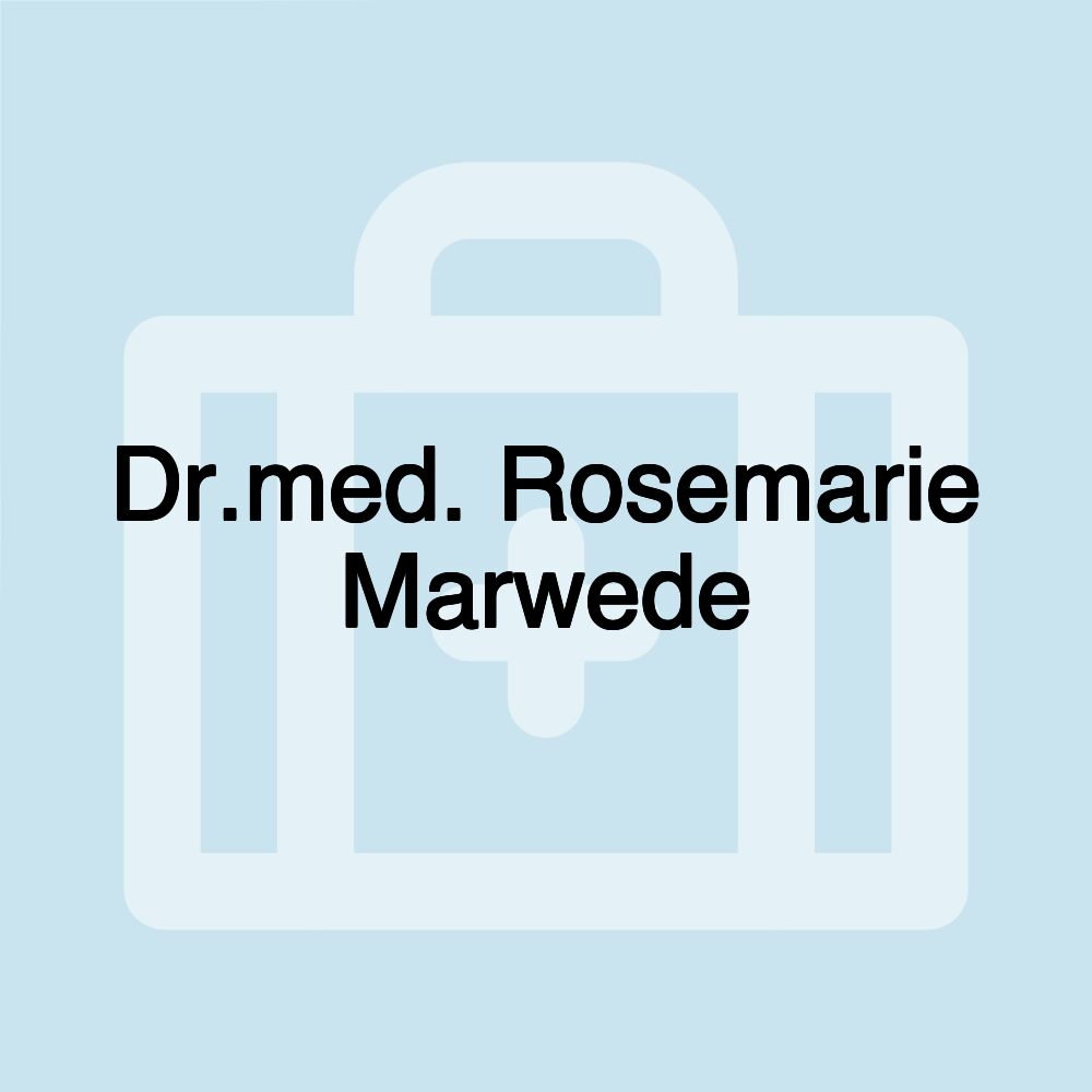 Dr.med. Rosemarie Marwede