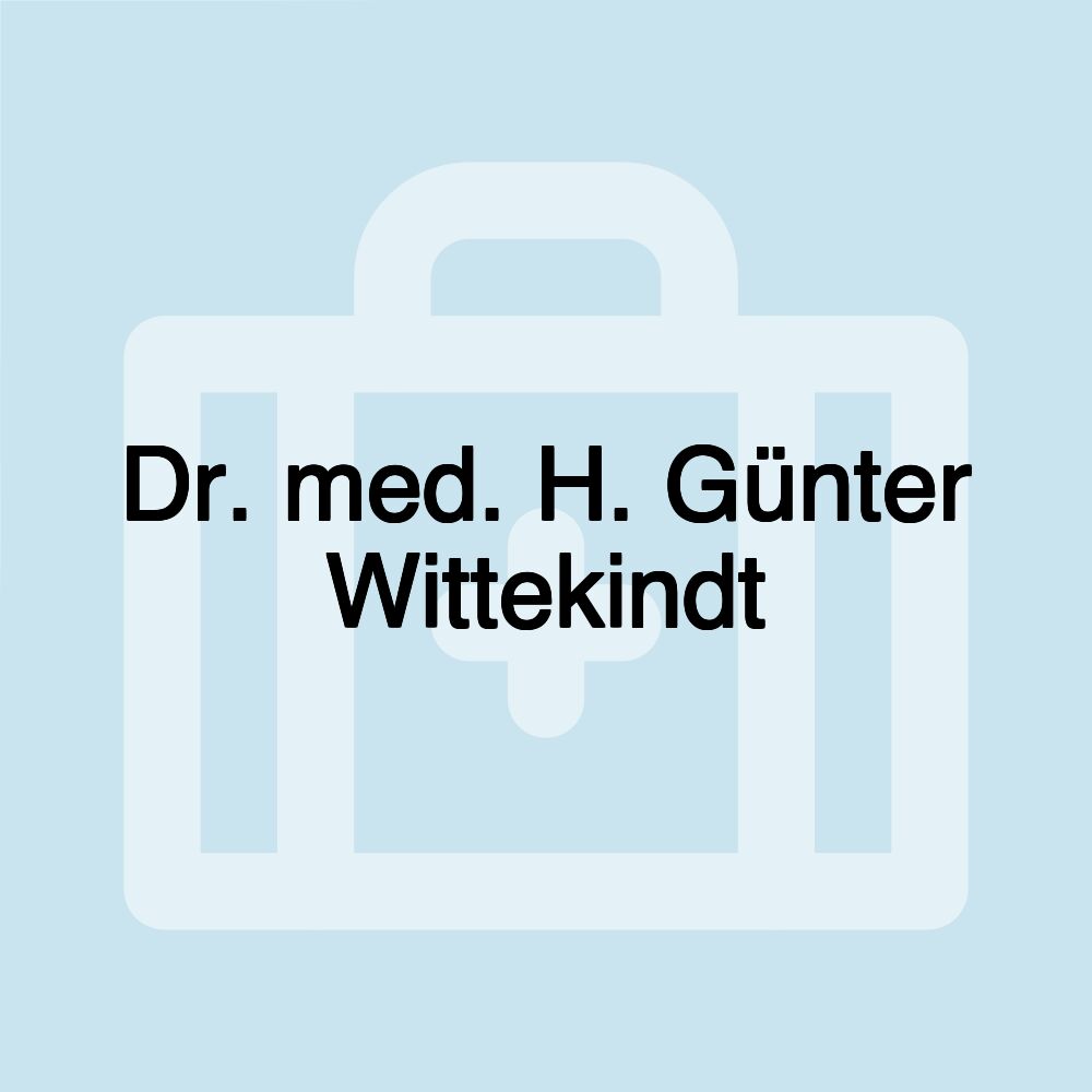 Dr. med. H. Günter Wittekindt