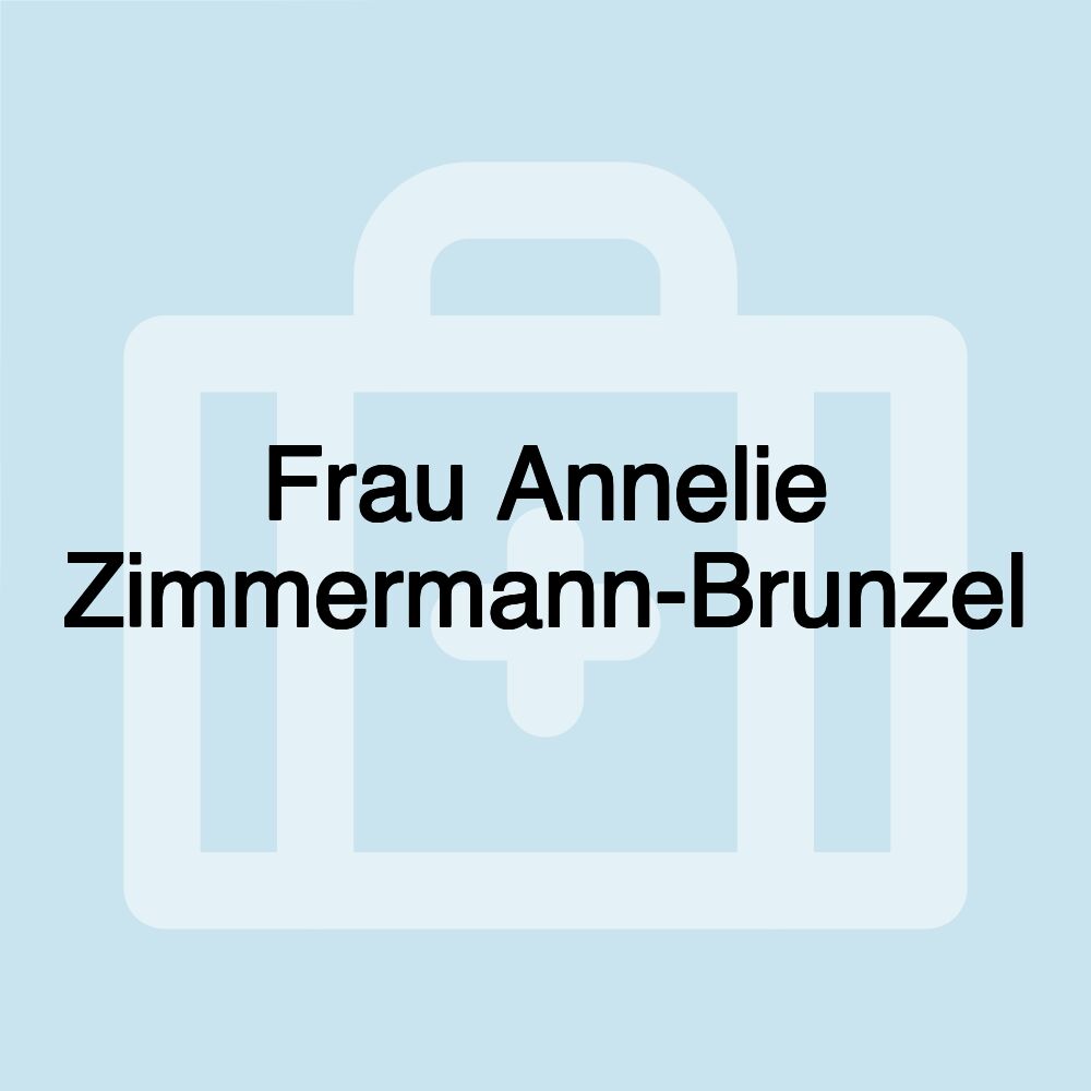 Frau Annelie Zimmermann-Brunzel