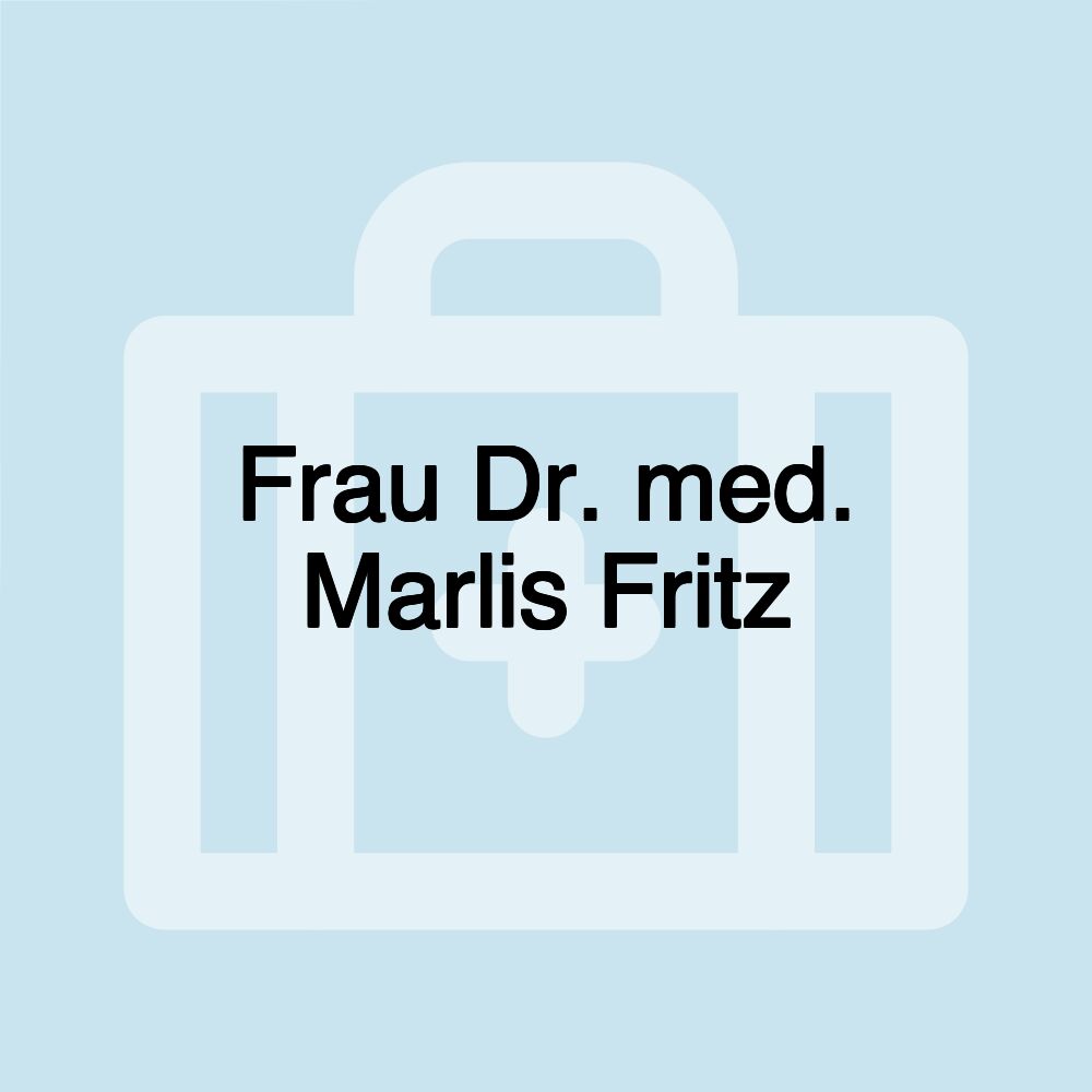 Frau Dr. med. Marlis Fritz