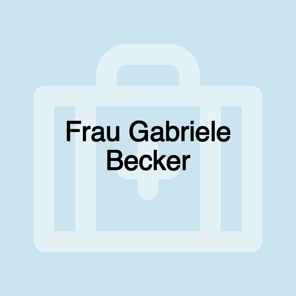 Frau Gabriele Becker