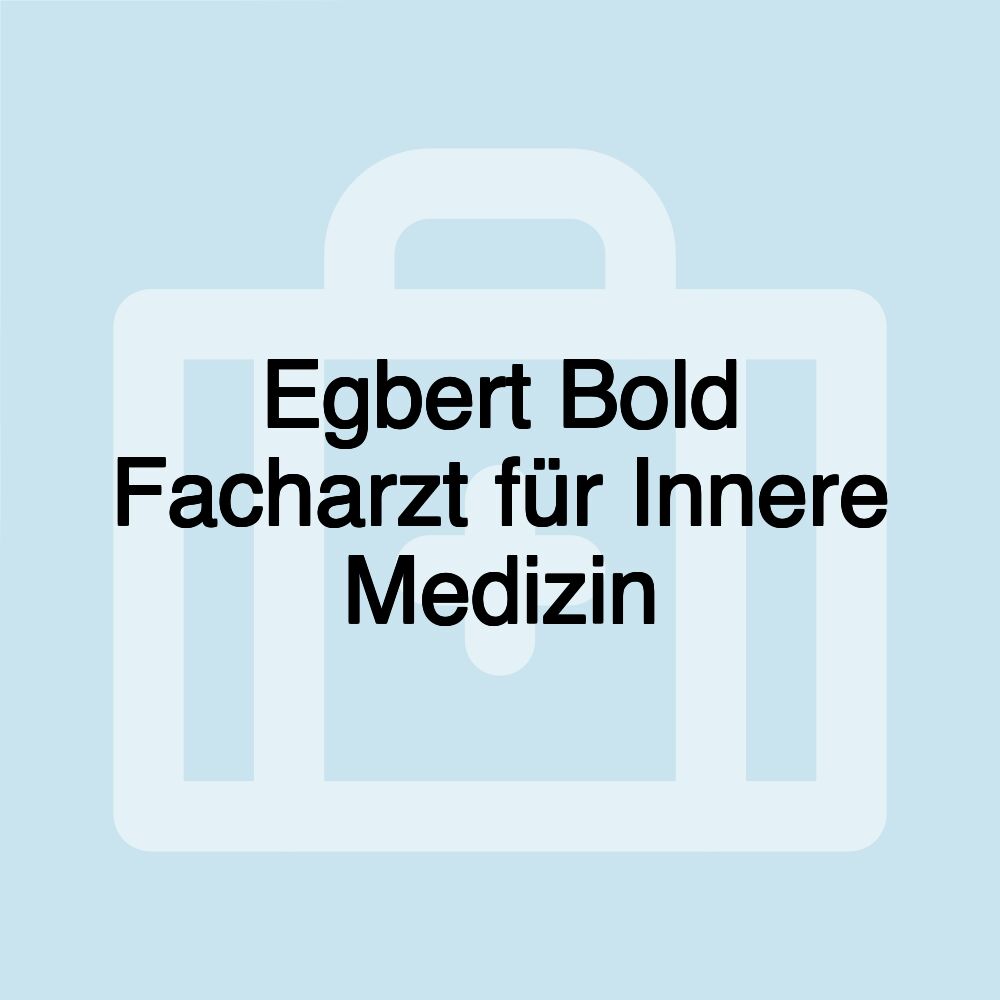 Egbert Bold Facharzt für Innere Medizin