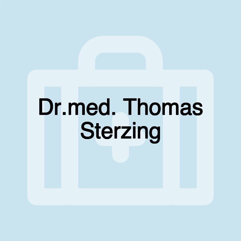 Dr.med. Thomas Sterzing