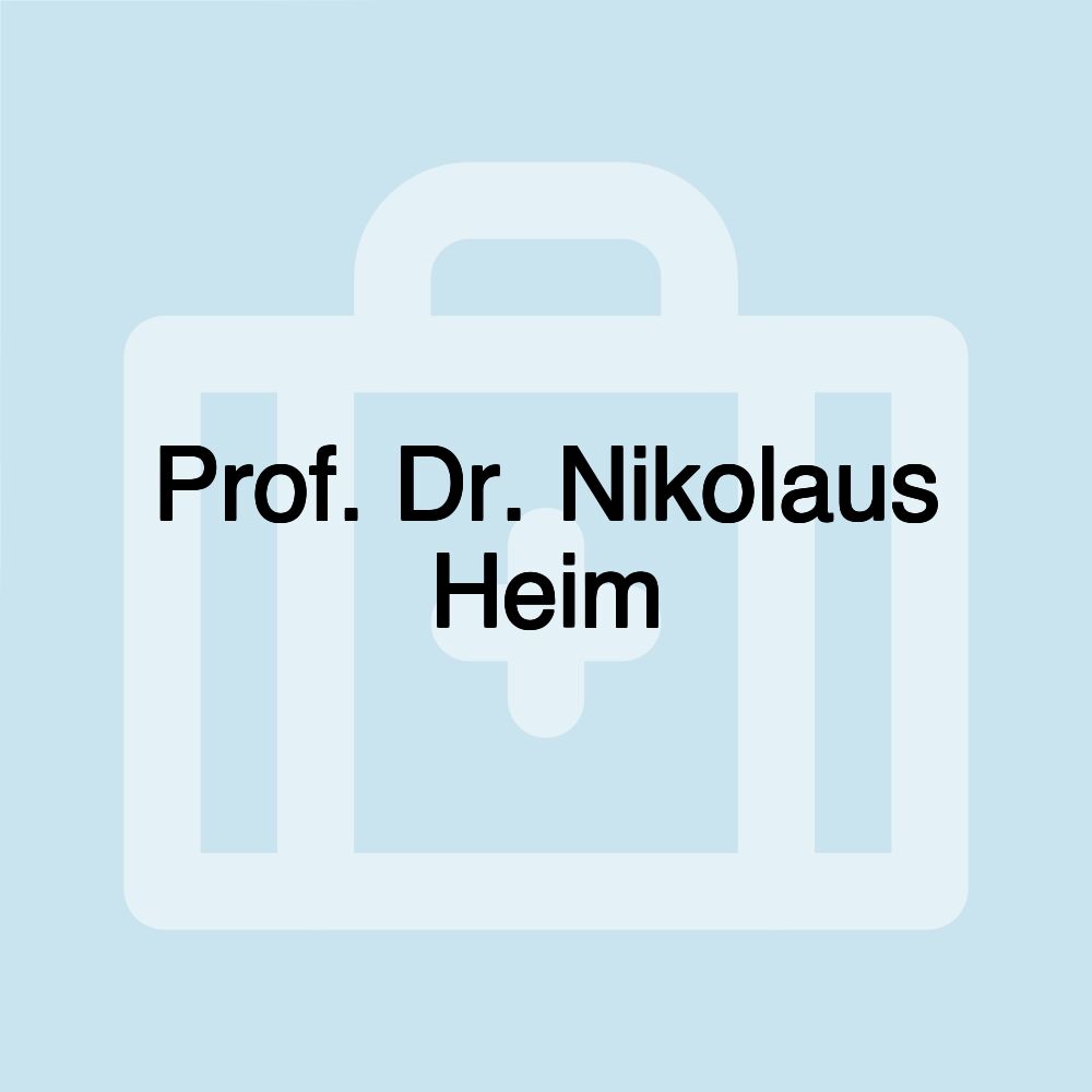 Prof. Dr. Nikolaus Heim