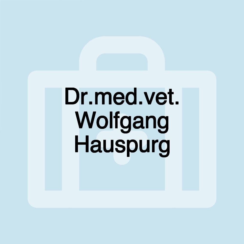 Dr.med.vet. Wolfgang Hauspurg