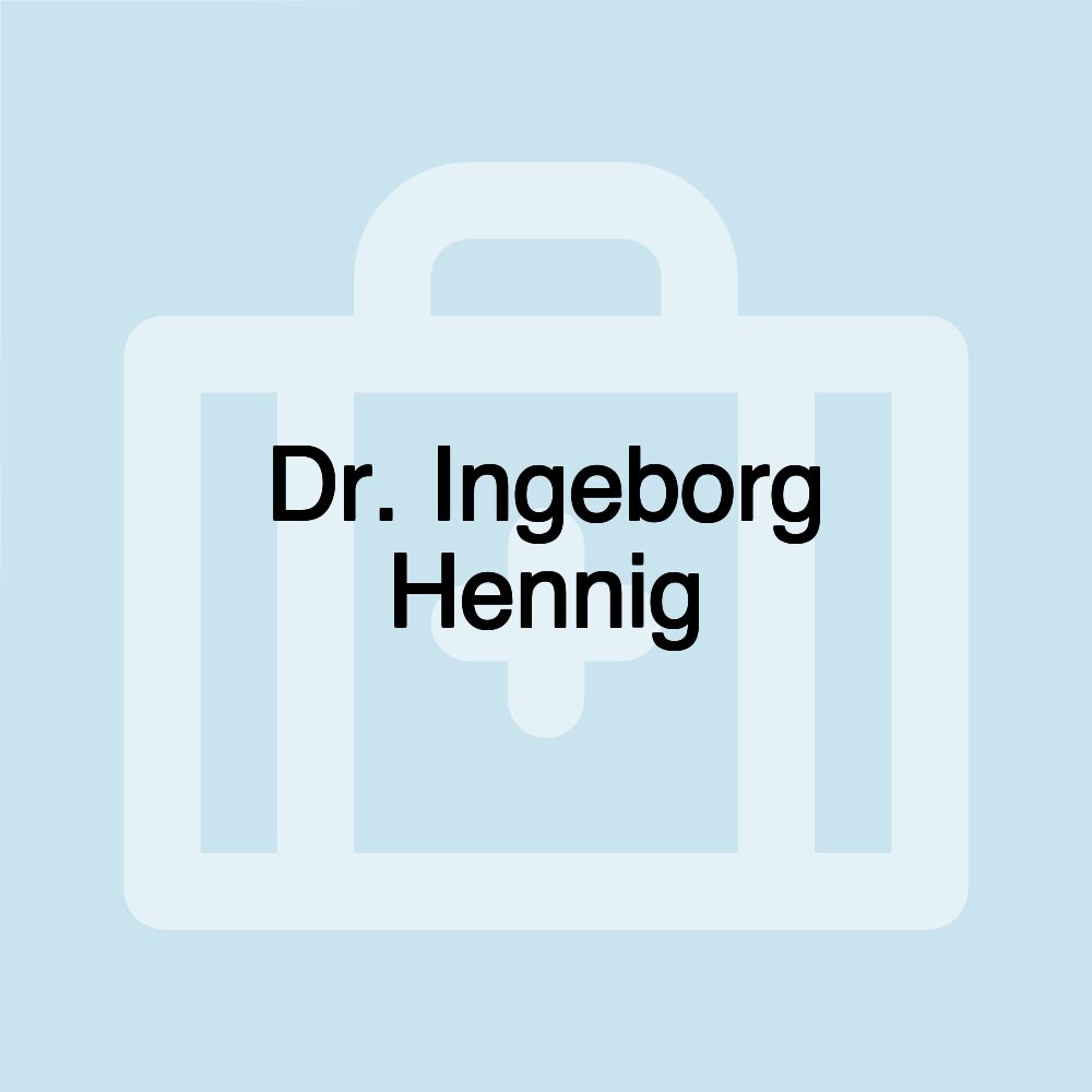 Dr. Ingeborg Hennig