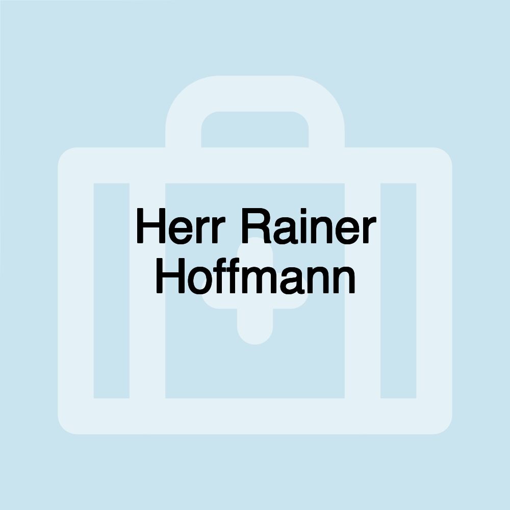 Herr Rainer Hoffmann