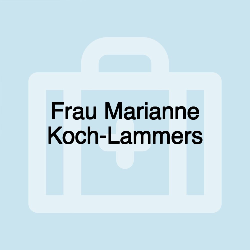 Frau Marianne Koch-Lammers