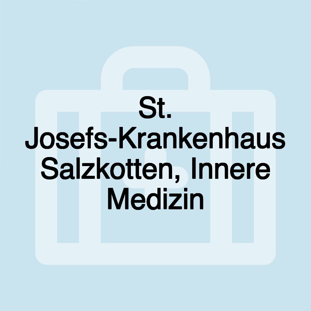 St. Josefs-Krankenhaus Salzkotten, Innere Medizin