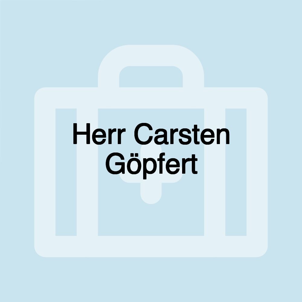 Herr Carsten Göpfert