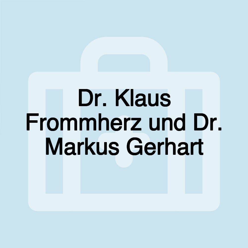 Dr. Klaus Frommherz und Dr. Markus Gerhart