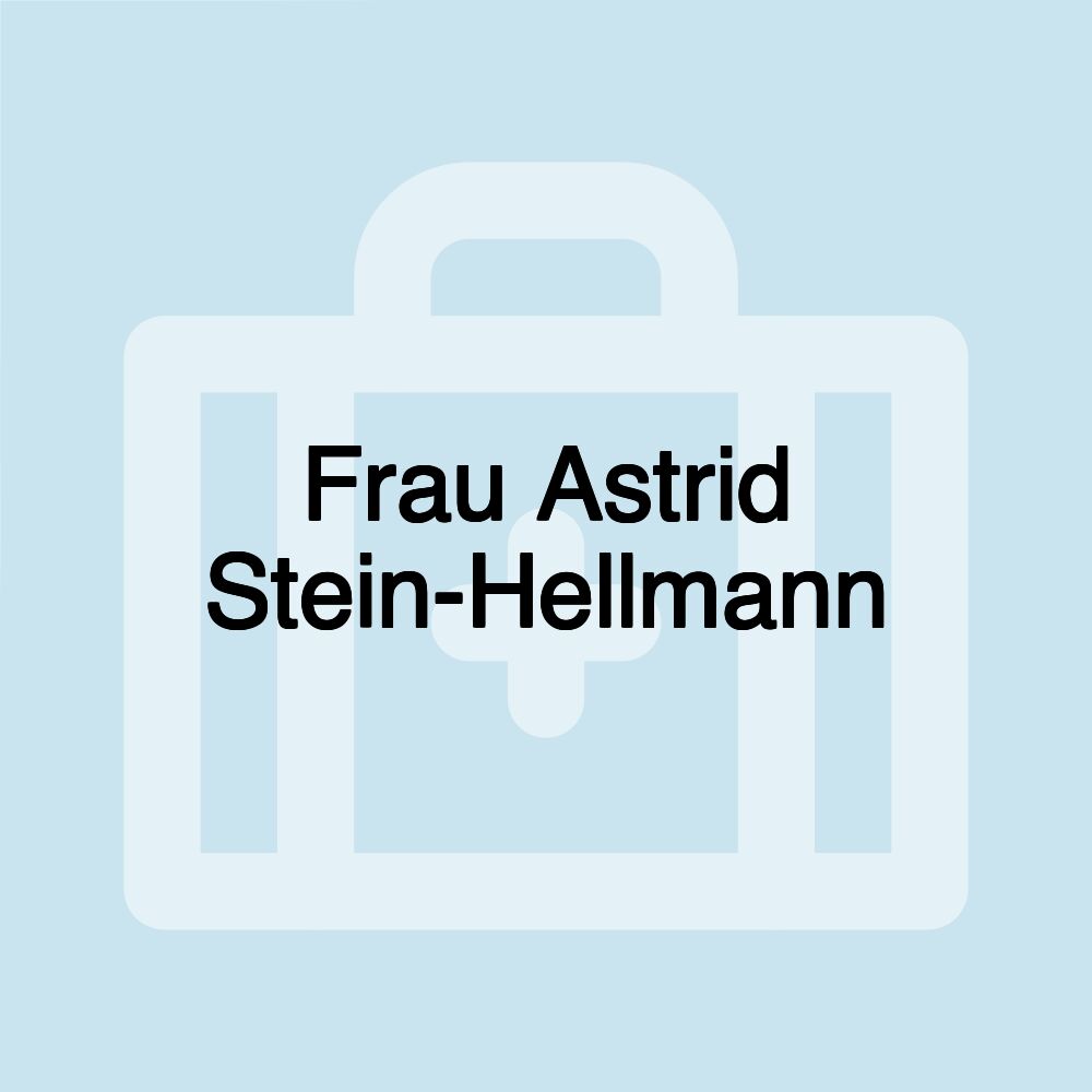 Frau Astrid Stein-Hellmann