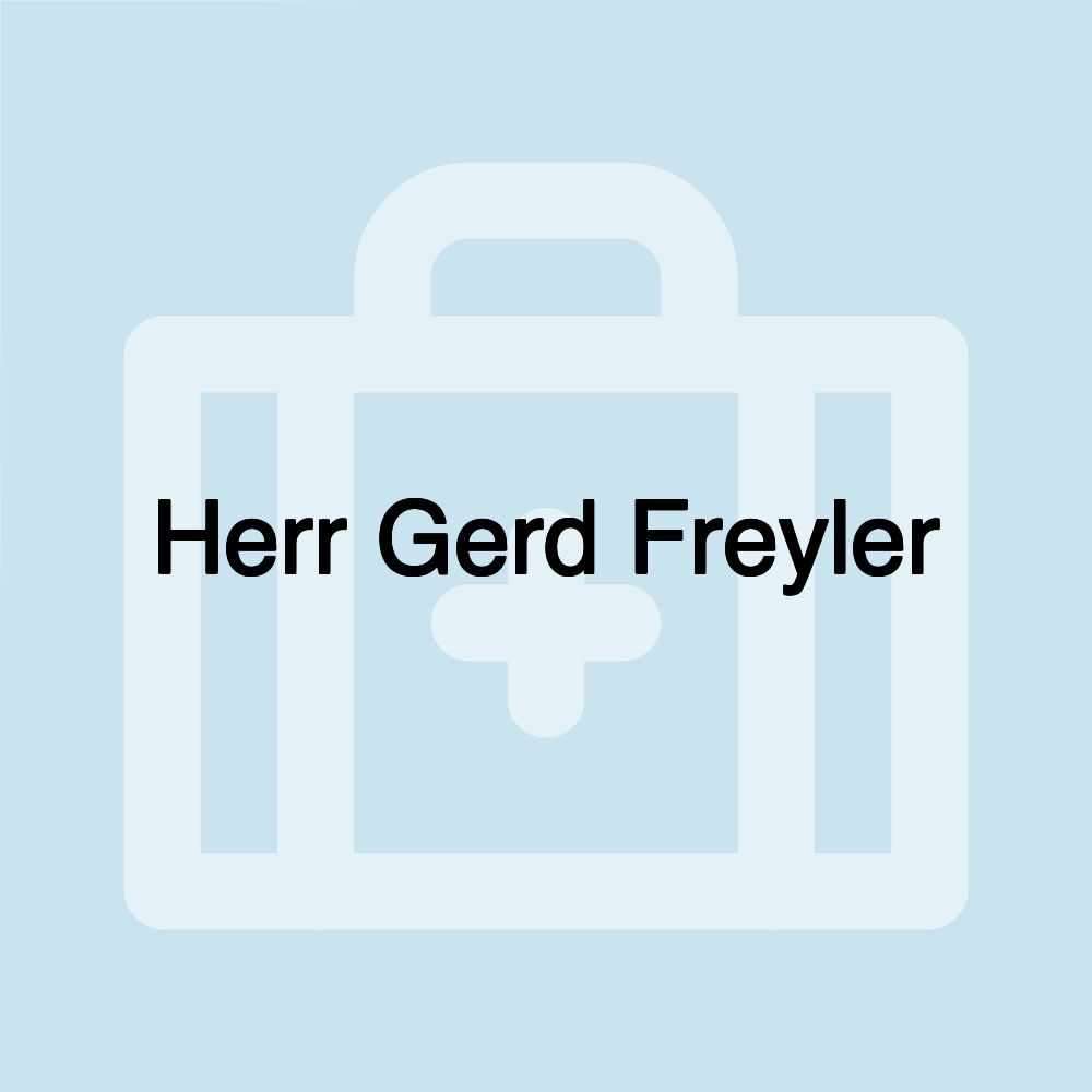 Herr Gerd Freyler