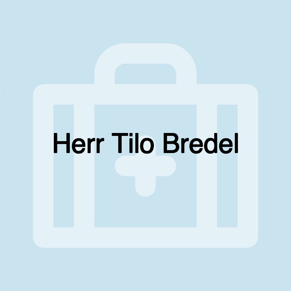 Herr Tilo Bredel